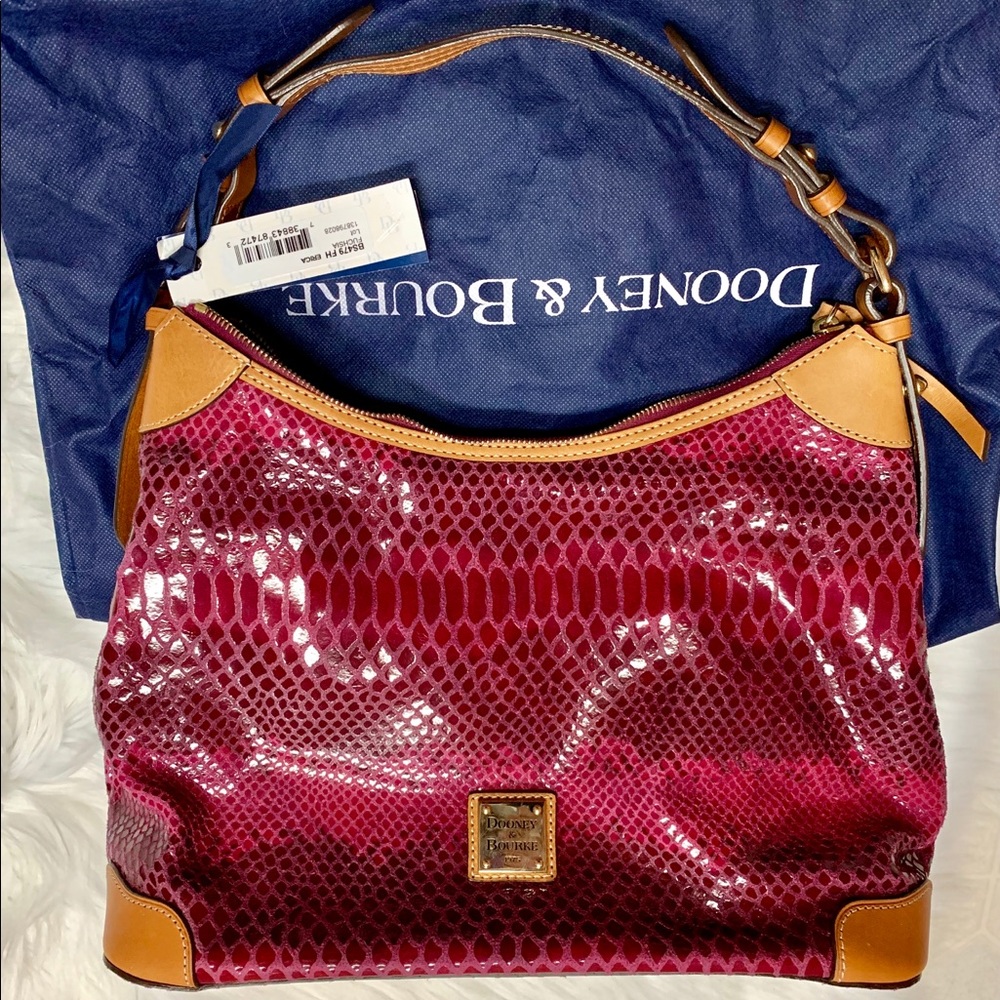 DOONEY & BOURKE LEATHER MULTI-FUCHSIA BAG NWT